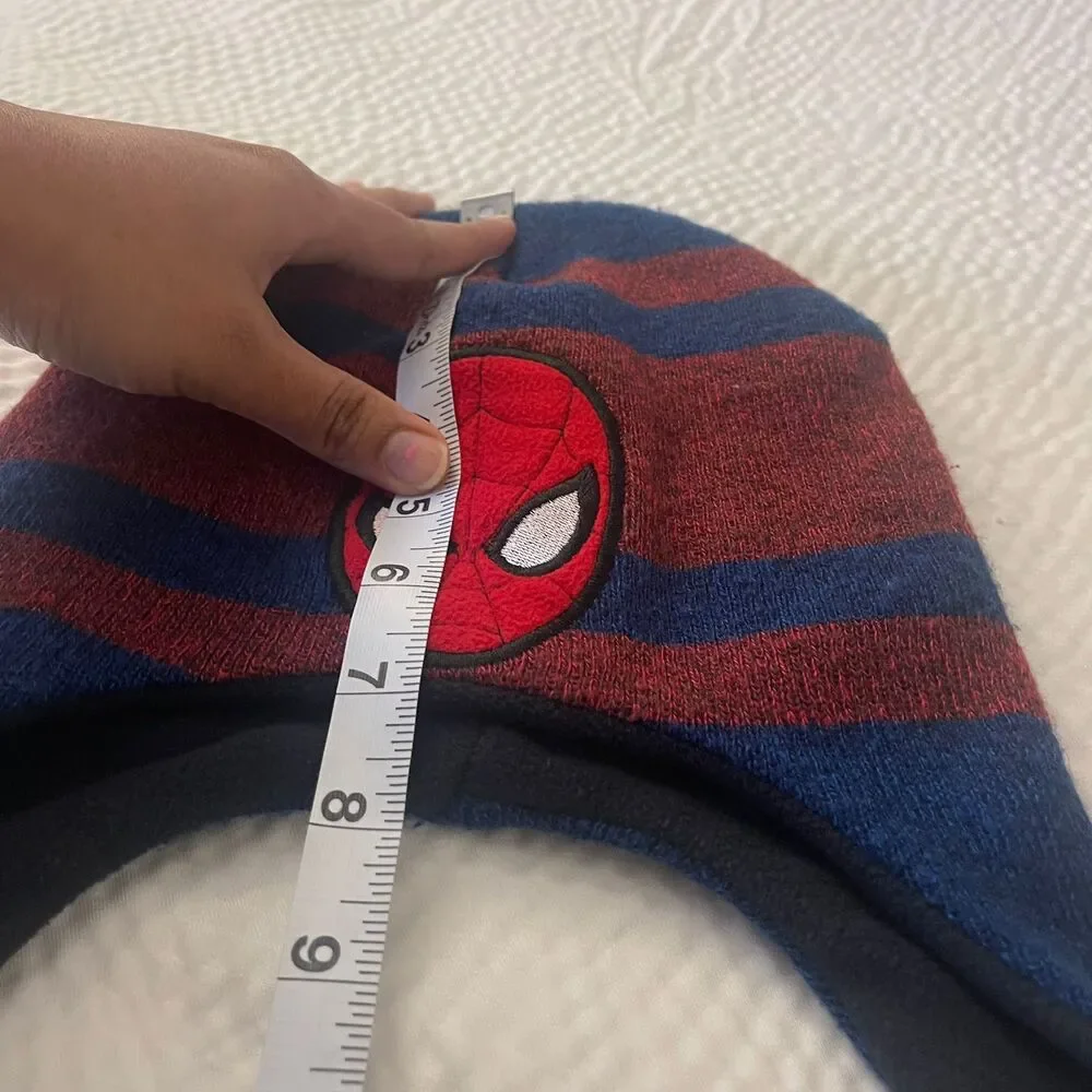 Marvel Spider-Man Kid boys' Winter Snow Warm knitted beanie hat ear flaps Cap